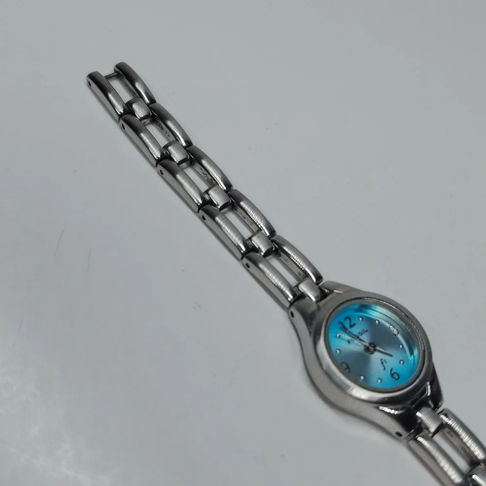 Fossil ES 9466 Turquoise Blue Dial Silver Stainless Steel Watch